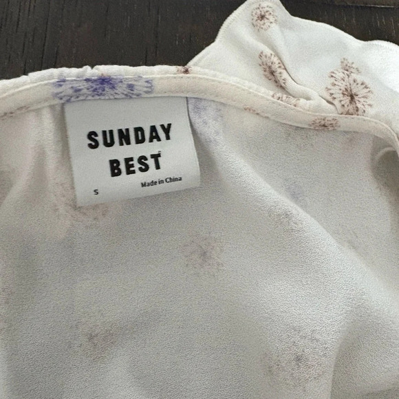 Azitzia Sunday Best Ruffle Wrap Puff Sleeve Mini Tie Waist Floral Dress Women - Picture 6 of 8